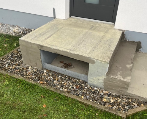 Sanierung Steinteppich Treppe vorher