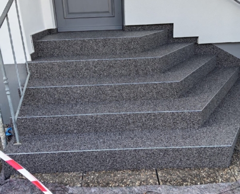 Sanierung Steinteppich Treppe Eingang Nachher