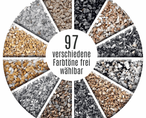 Kreis mit Marmorkies