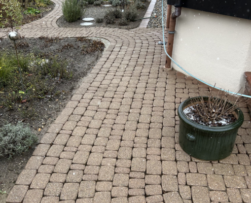 Weg nachher Reinigung