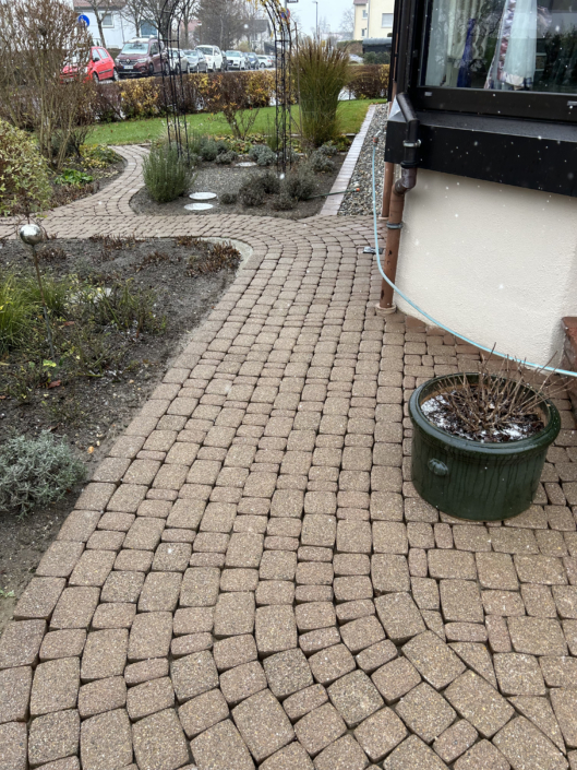 Weg nachher Reinigung