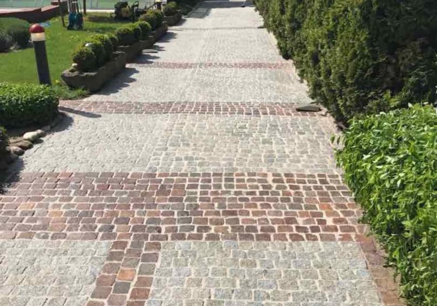 Einfahrt Sanierung nachher Altpflastersanierung