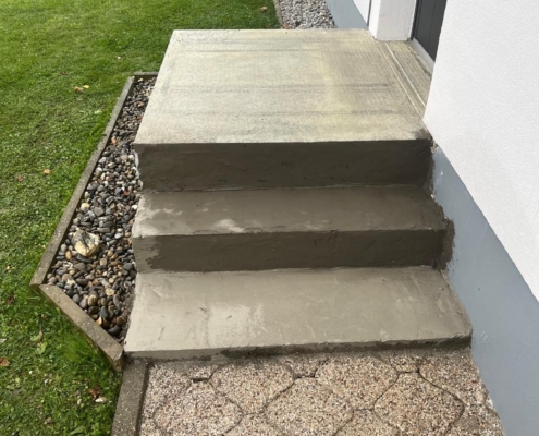Sanierung Steinteppich Treppe vorher